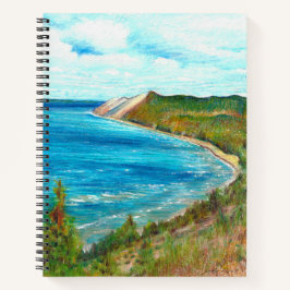 Cuaderno Dunas de oso durmiente Arte de Lakeshore Michigan