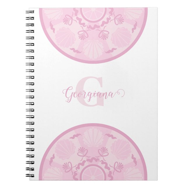 Cuaderno Dusky Rosa personalizado Gran Mandala del Milenio (Frente)