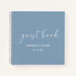 Cuaderno Dusty Blue Boda Guest Book