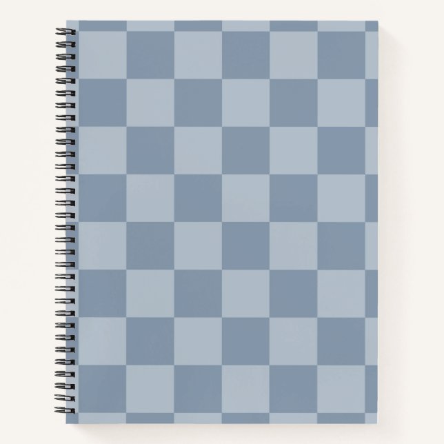 Cuaderno Dusty Blue Checkerboard (Anverso)