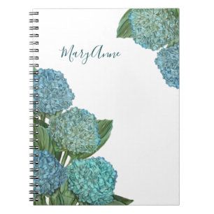 Cuaderno Dusty Blue Hydrangea Bouquet