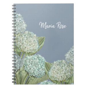 Cuaderno Dusty Blue Hydrangea Bouquet