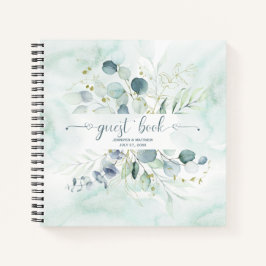 Cuaderno Dusty Blue Sage Green Eucalyptus Invitado Botánico