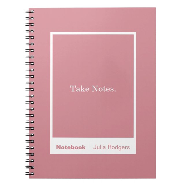 Cuaderno Dusty Pink Block Quote Classic Notebook (Frente)