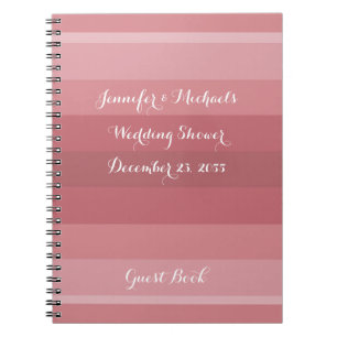 Cuaderno Dusty Rosa Wedding Shower Fiesta Aniversario de la