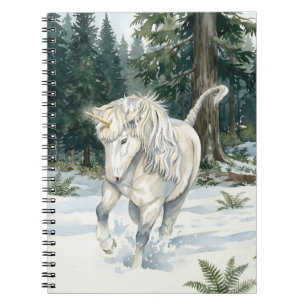 Cuaderno Dyfra Unicornio islandés jugueteando en el bosque