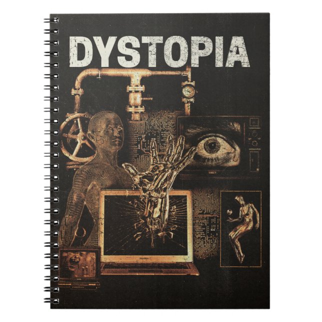 Cuaderno Dystopia - Diseño de Calzado Tecno-Distópico (Frente)