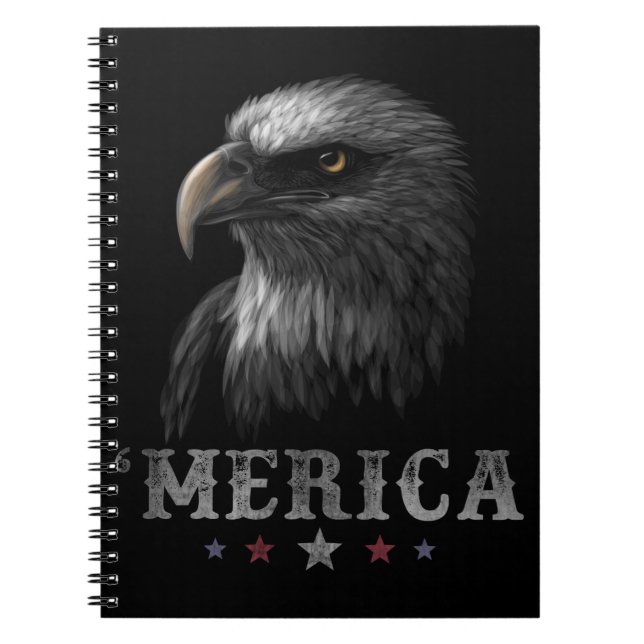 Cuaderno Eagle Patriotic Merica 4 de Julio Estados Unidos (Frente)