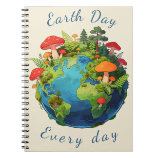 Cuaderno Earth Day Every Day Nature Planet Design