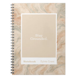 Cuaderno Earth Tone Marble Block Quote Classic