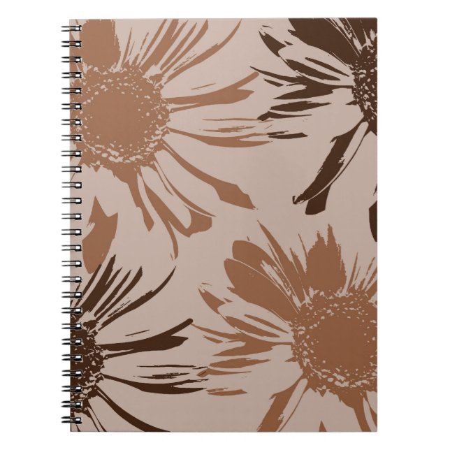 Cuaderno Earthy Brown Gerbera Flowers (Frente)
