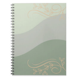 Cuaderno Earthy Green with Gold Accents Notebook – Natural 