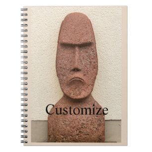 Cuaderno Easter Island Moai Head Thunder_Cove 