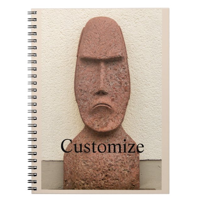 Cuaderno Easter Island Moai Head Thunder_Cove (Frente)