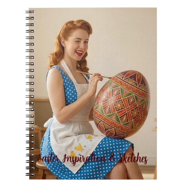 Cuaderno  Easter Retro Artist Ginger Girl Noteb (Frente)