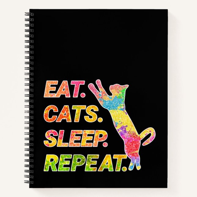 Cuaderno Eat, Sleep, Cats, Repeat (Anverso)