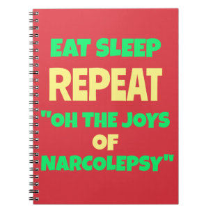 Cuaderno Eat Sleep Repetir los juguetes de la Narcolepsia