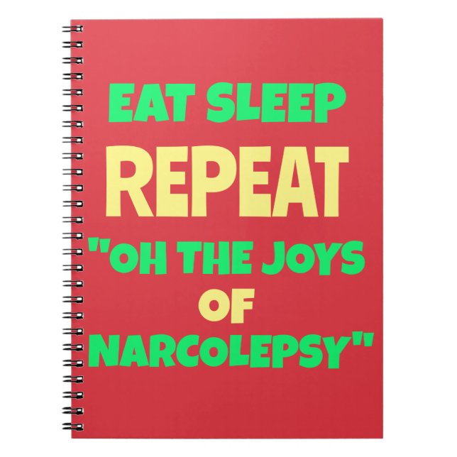 Cuaderno Eat Sleep Repetir los juguetes de la Narcolepsia (Frente)