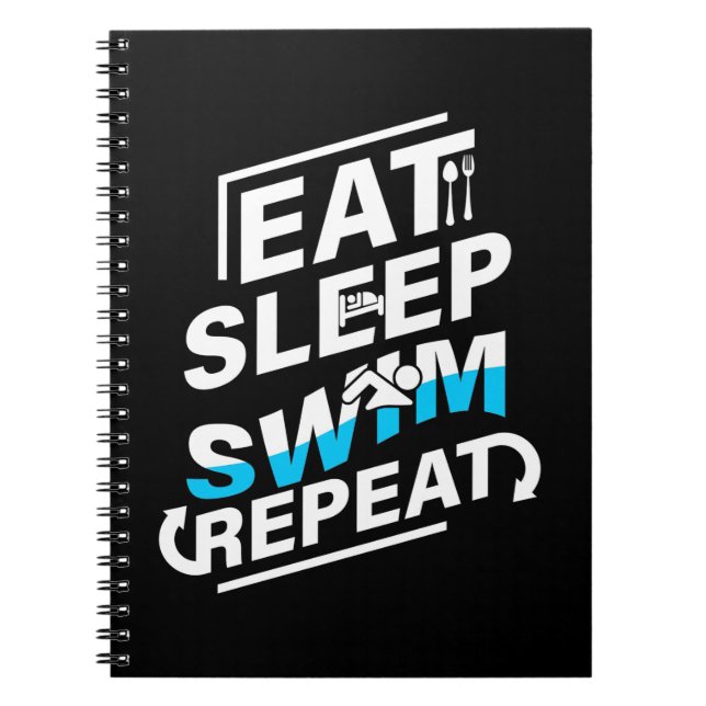 Cuaderno Eat Sleep Swim (Frente)