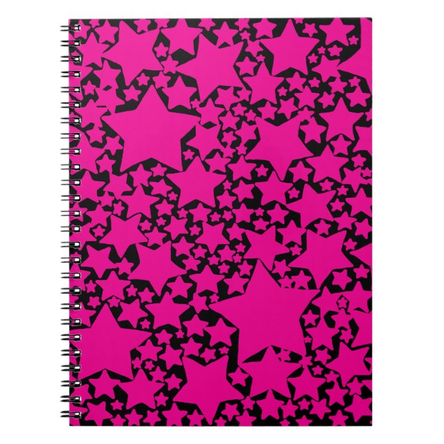 Cuaderno Ebb and Flow 2 en magenta y negro (Frente)