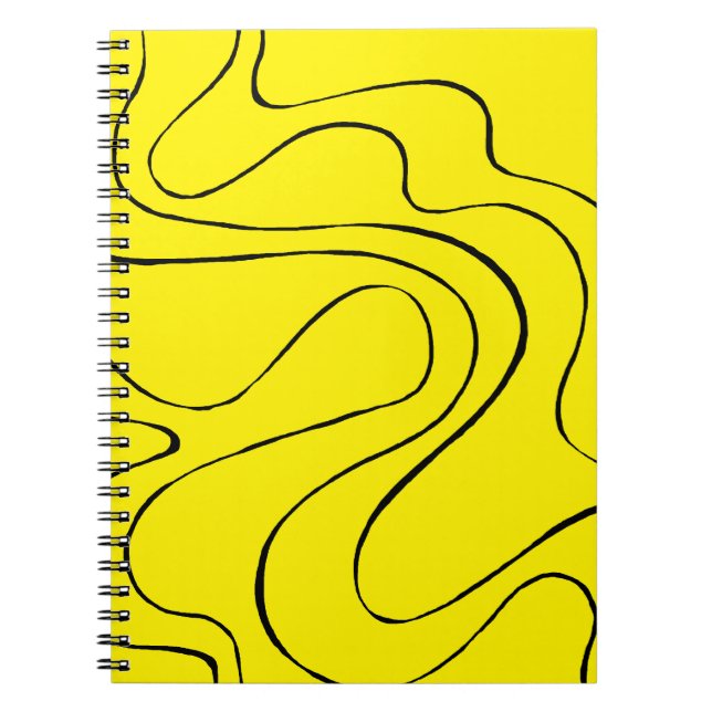 Cuaderno Ebb and Flow 2 en negro y amarillo (Frente)