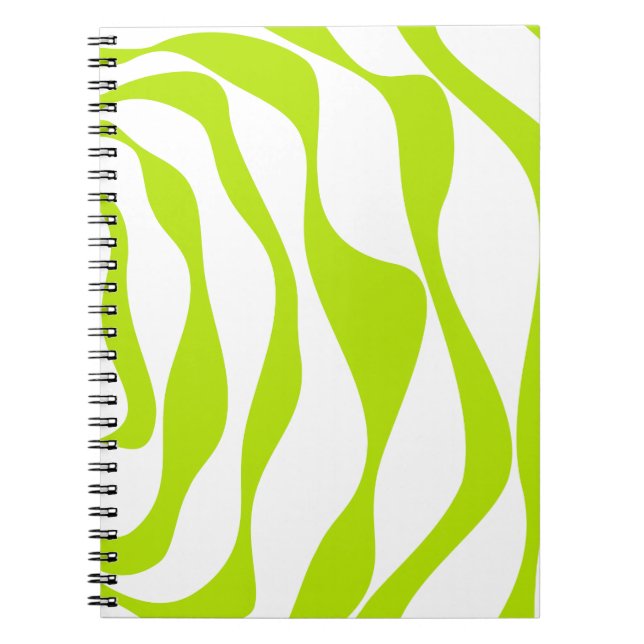 Cuaderno Ebb and Flow 4 en Verde Lima y Blanco (Frente)