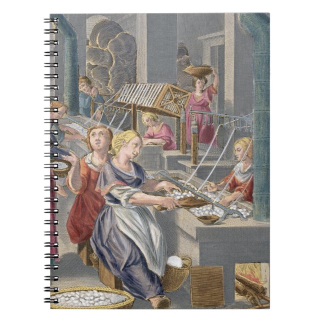 Cuaderno Ebullición de los capullos para destruir el (Frente)