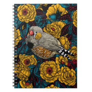 Cuaderno Eca de cebra y arbusto rosa