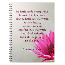 Cuaderno Ecclesiastes 3:11 Todo bello en su tiempo