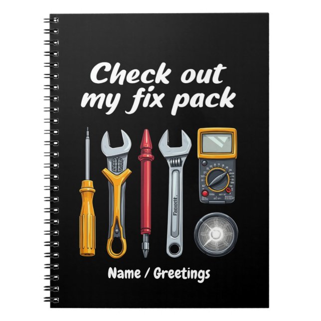 Cuaderno Eche Un Vistazo A Mi Fixpack El Personalizado Prem (Frente)