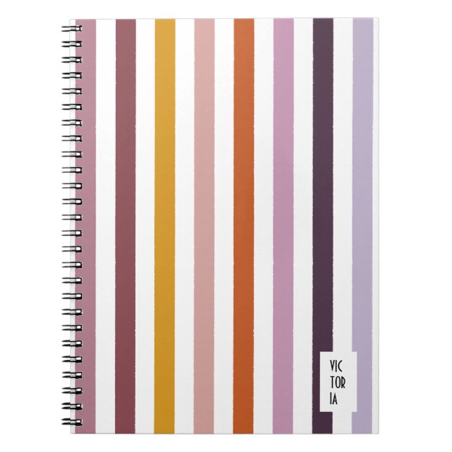 Cuaderno Echo Trails Pink Hues Striped Journal (Frente)