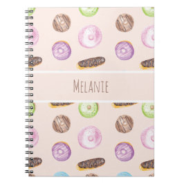 Cuaderno Eclairs Donuts Divertidos Caprichosos Dulces Acuar