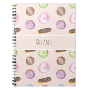 Cuaderno Eclairs Donuts Divertidos Caprichosos Dulces Acuar