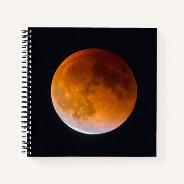 Cuaderno Eclipse lunar de la luna azul | Estado de Washingt (Anverso)