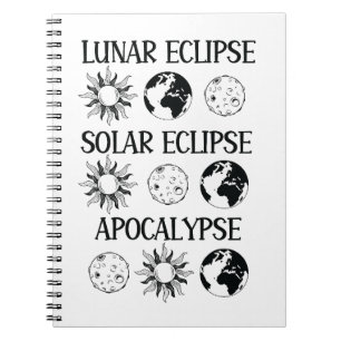 Cuaderno Eclipse lunar Eclipse solar Apocalipsis Espacio di