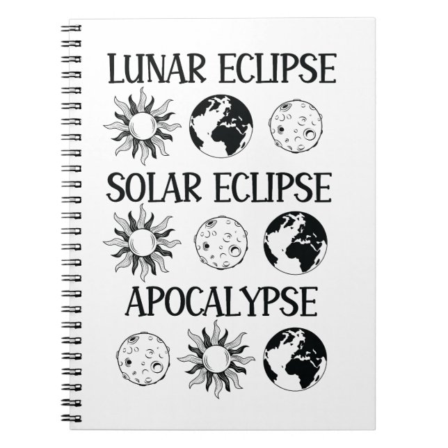 Cuaderno Eclipse lunar Eclipse solar Apocalipsis Espacio di (Frente)