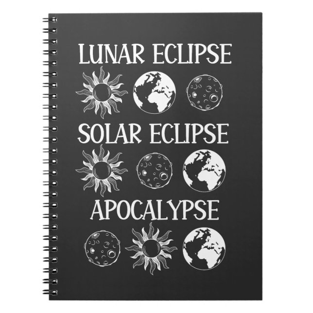 Cuaderno Eclipse lunar Eclipse solar Apocalipsis Espacio di (Frente)