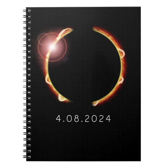 Cuaderno Eclipse solar total 8 de abril de 2024 (Frente)