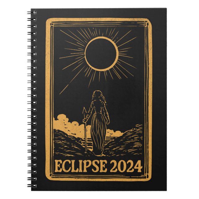 Cuaderno Eclipse solar total USA 8 de abril de 2024 Celesti (Frente)