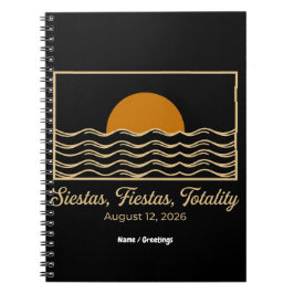Cuaderno Eclipse Total Siestas Fiestas España 2026