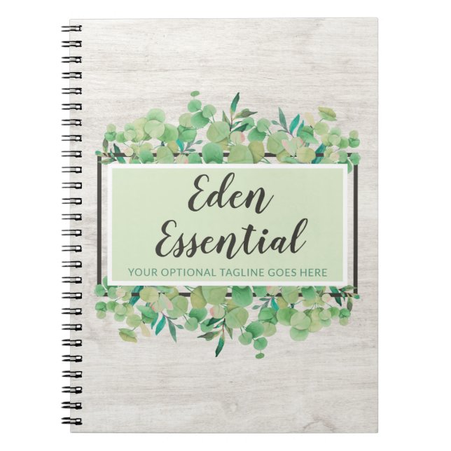Cuaderno Ecoenergía de la vegetación botánica Eucalyptus y  (Frente)