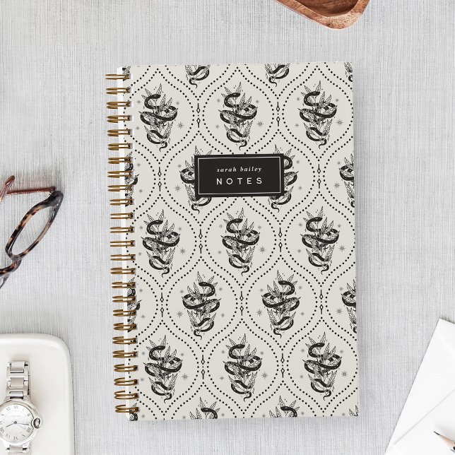 Cuaderno Ecru | Serpiente Botánica Personalizada (Subido por el creador)