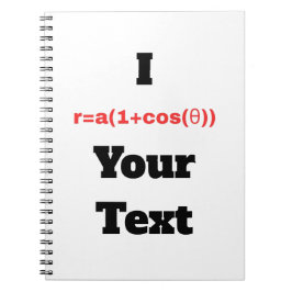 Cuaderno Ecuación Polar de personalizable (I Corazón)