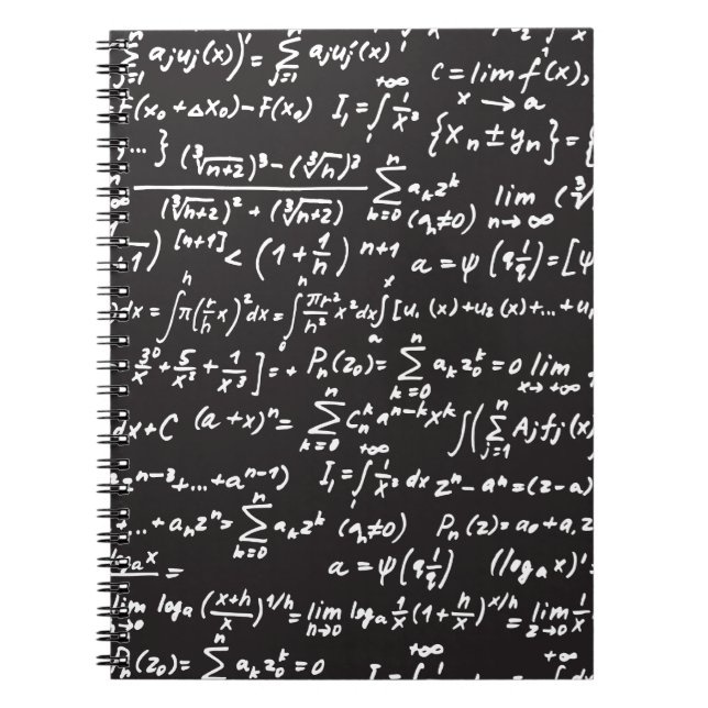 Cuaderno Ecuaciones matemáticas de pizarra (Frente)