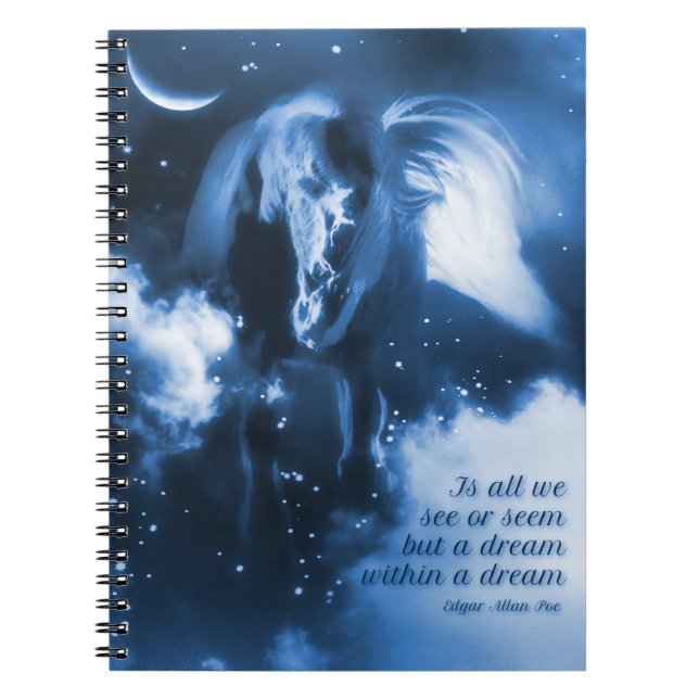 Cuaderno Edgar Allan Poe A Dream In A Dream Horse (Frente)