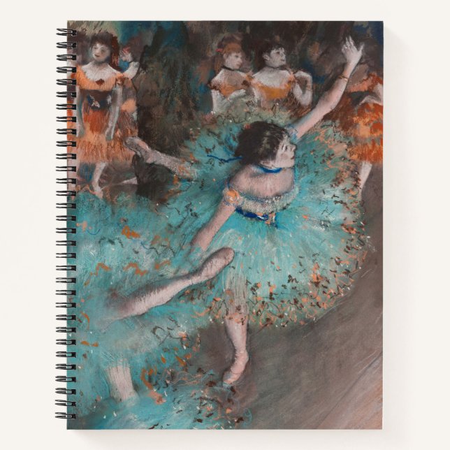 Cuaderno Edgar Degas cantando bailarina verde (Anverso)