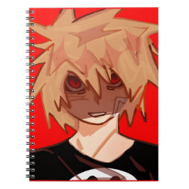 Cuaderno Edgy Anime Boy Grunge Aesthetic Spiral Notebook