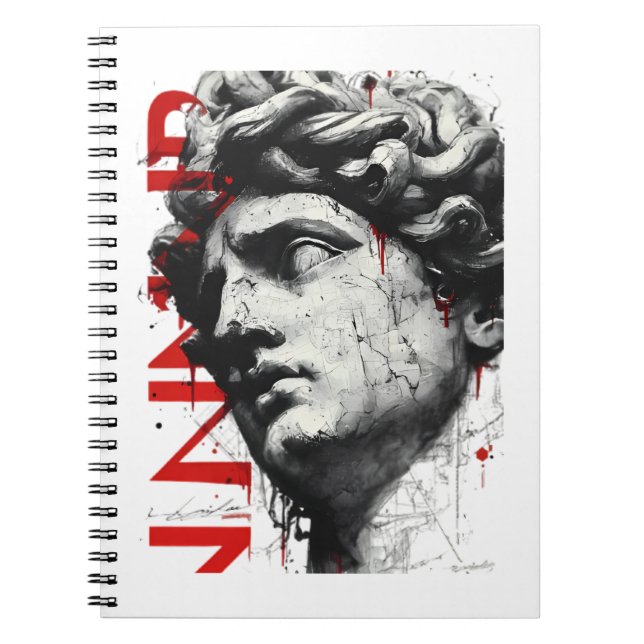 Cuaderno Edgy David Bust Modern Street Art (Frente)