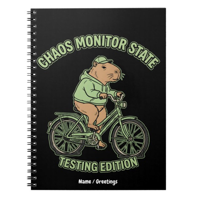 Cuaderno Edición de prueba del monitor de caos de capibara  (Frente)