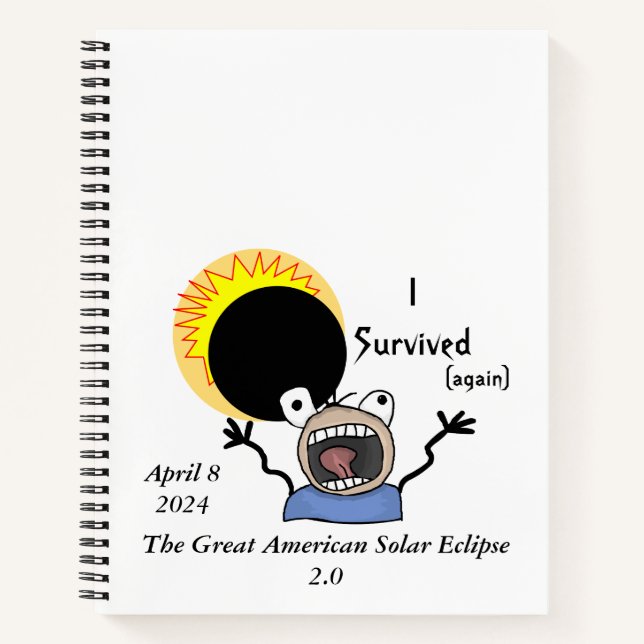 Cuaderno Edición de supervivencia del eclipse solar de 2024 (Anverso)
